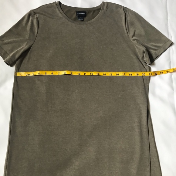 Club Monaco Olive Green Layered Dress Size Large - Picture 8 of 16